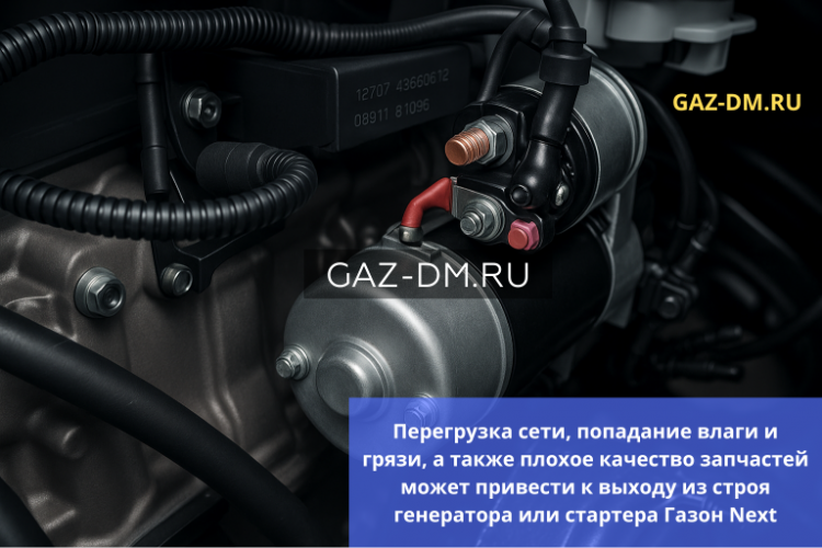 Частый выход из строя генератора или стартера на ГАЗон NEXT: причины, решение и выбор качественных запчастей