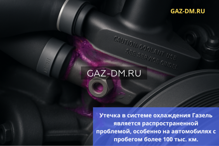 Утечка из системы охлаждения на ГАЗель: где искать причину и какие запчасти выбрать?
