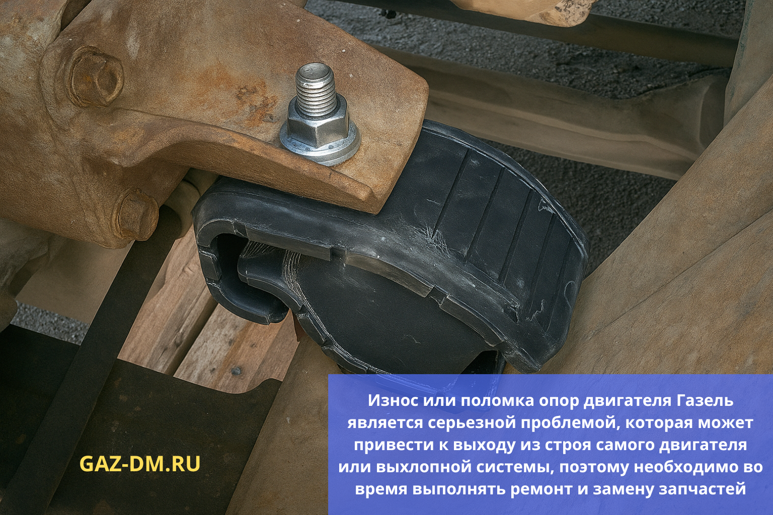 ремонт опор двигателя газель