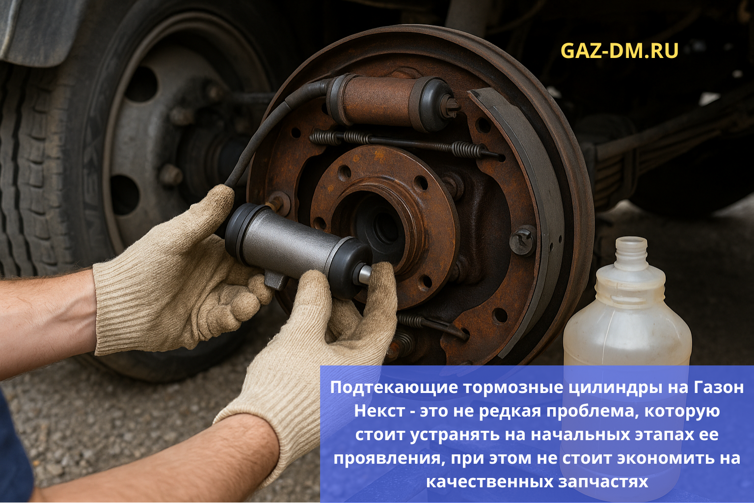 замена тормозных цилиндров газон некст