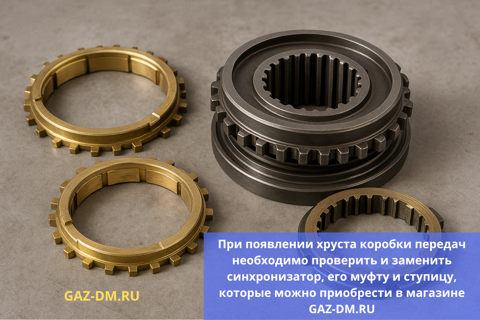 синхронизатор, муфта и ступица на Газель