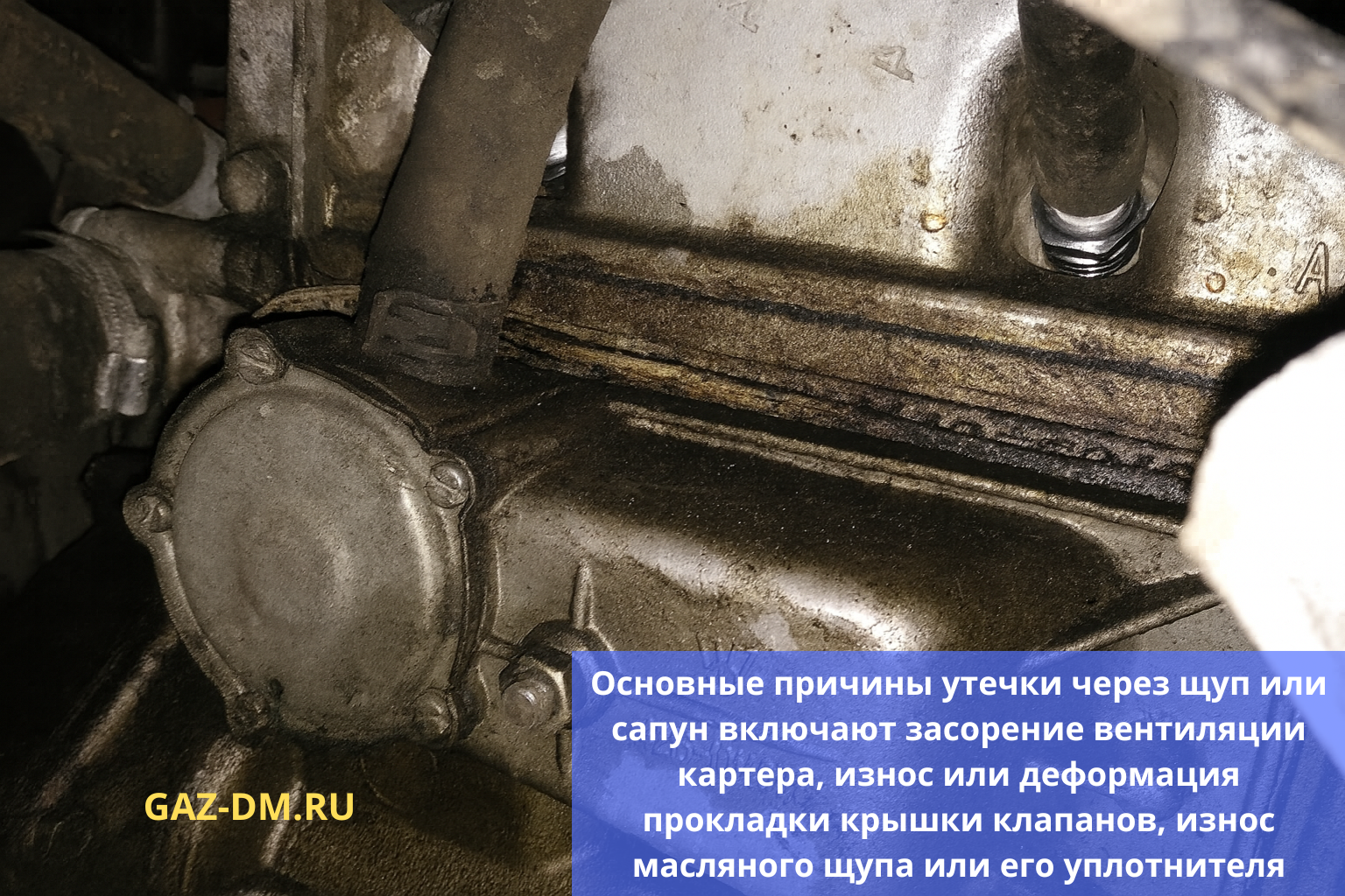 Основные причины утечки масла через щуп или сапун на ГАЗель 3302