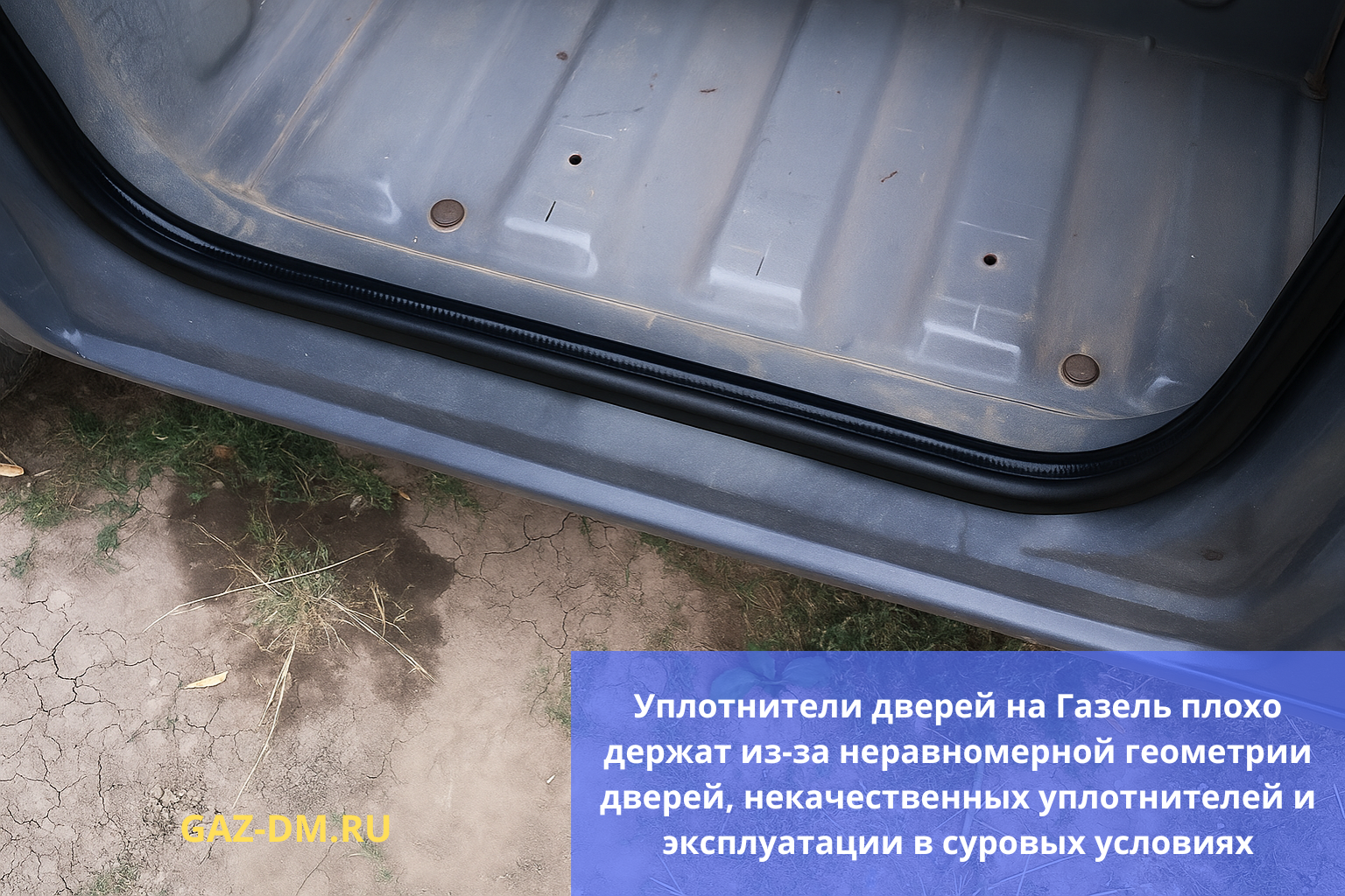 причины износа уплотнителей дверей на газель